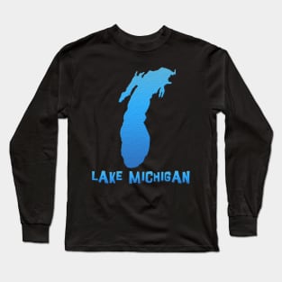 Lake Michigan Great Lakes Outline Long Sleeve T-Shirt